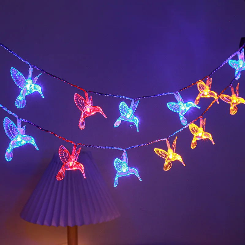 

Christmas Hummingbird LED String Lights Christmas Decorations Party Lights Battery Copper Wire Night Light Patio Indoor Decor