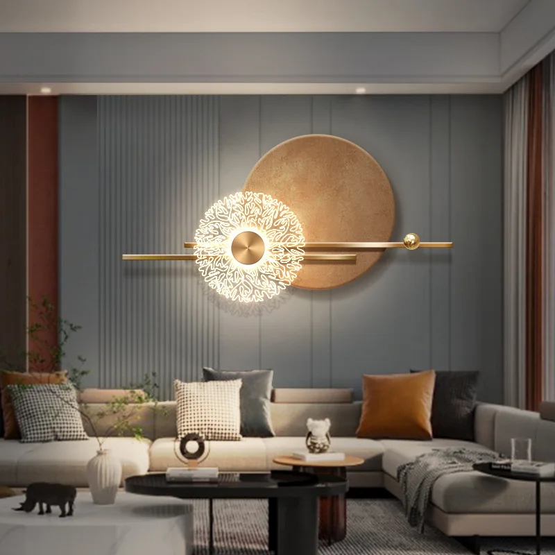 

Cross-border three-dimensional living room bedroom high-end lighting decorative painting light luxury sofa background wall ambie