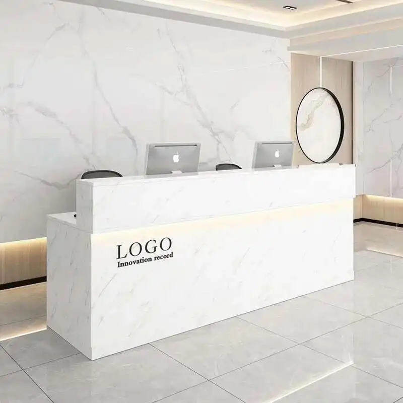 

Italian Minimalism Reception Desks Modern Originality Design Beauty Salon Counter Customer Center Furniture Receptionsdisk FYRD