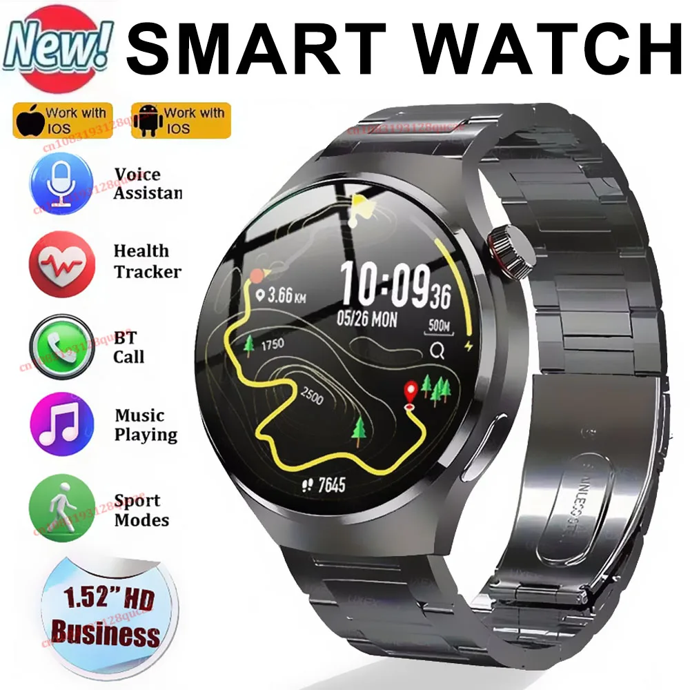 2026 New Smart Watch Men Women 1.52 HD AMOLED Screen GPS Motion Trajectory Heart Rate Bluetooth Calls SmartWatch Waterproof Hw12