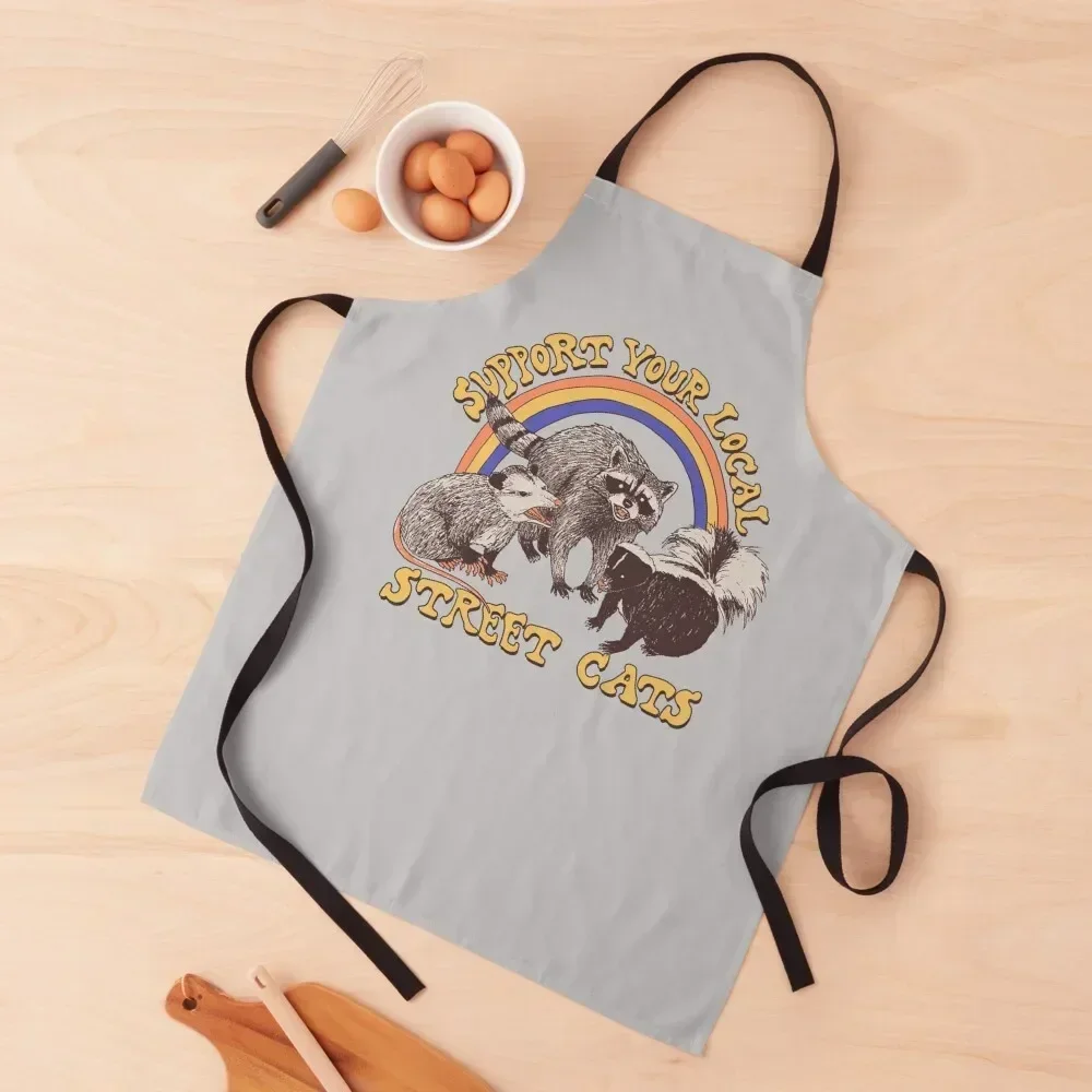 

Street Cats Apron Customizable Camping Restaurant Kitchen Equipment Apron