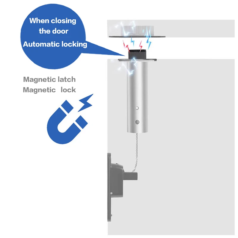 Fortschritt liche unsichtbare magnetische Verriegelung Tür schließer versteckte automatische magnetische Tür schraube Hardware für Holztür Falttür