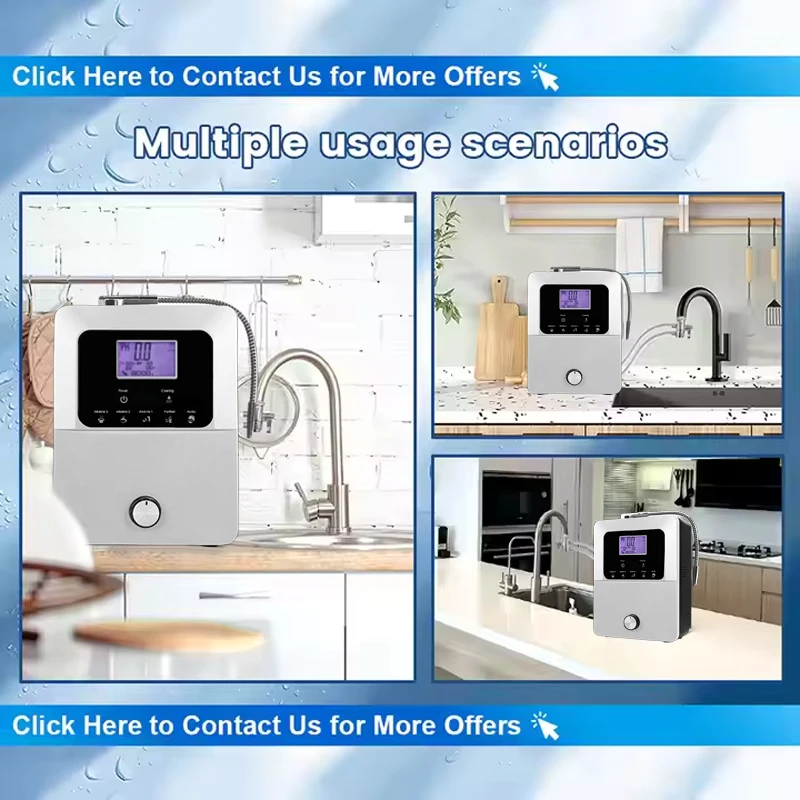 آلة المؤين لترشيح المياه القلوية Kangen Water PH2.8-11 1 تيتانيوم كبير مع ألواح طلاء البلاتين مؤين الماء