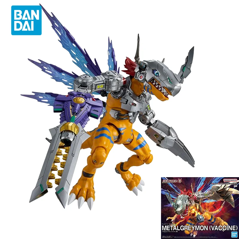 

Spot Direct Delivery Bandai Original Digimon Adventure Anime Model FRS METALGREYMON VACCINE Action Figure Toys For Children