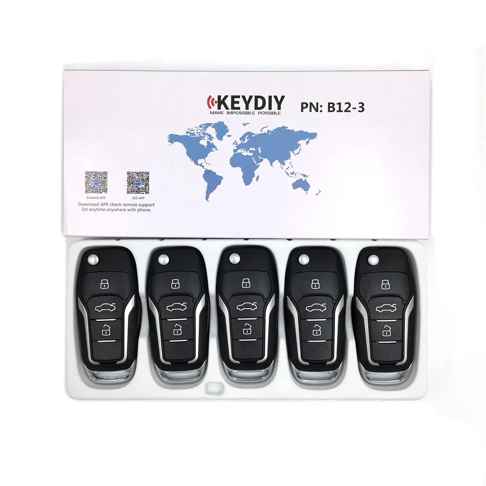 2/4pcs Keydiy Universal Remote car Key KD B12-3 B12-4 NB12-3 NB12-4 Car Remote Key for KD-x2 KD900 KD Mini for Ford Style