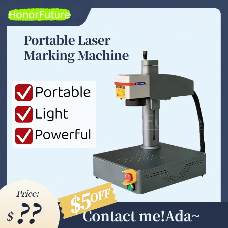 20/30W/50W/100w/200w/300w Mini JPT Raycus Max Fiber Laser Marking Machine for Ring Bottles All Metal Marking