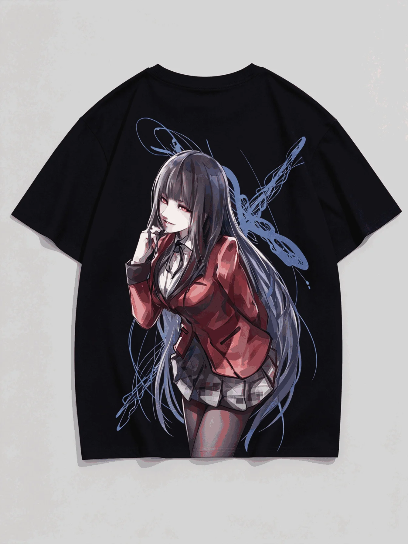Kakegurui Summer New Cotton Retro Unisex Casual Fashion T-shirt High Street Oversized Unisex Trendy Vintage Loose Breathable tee