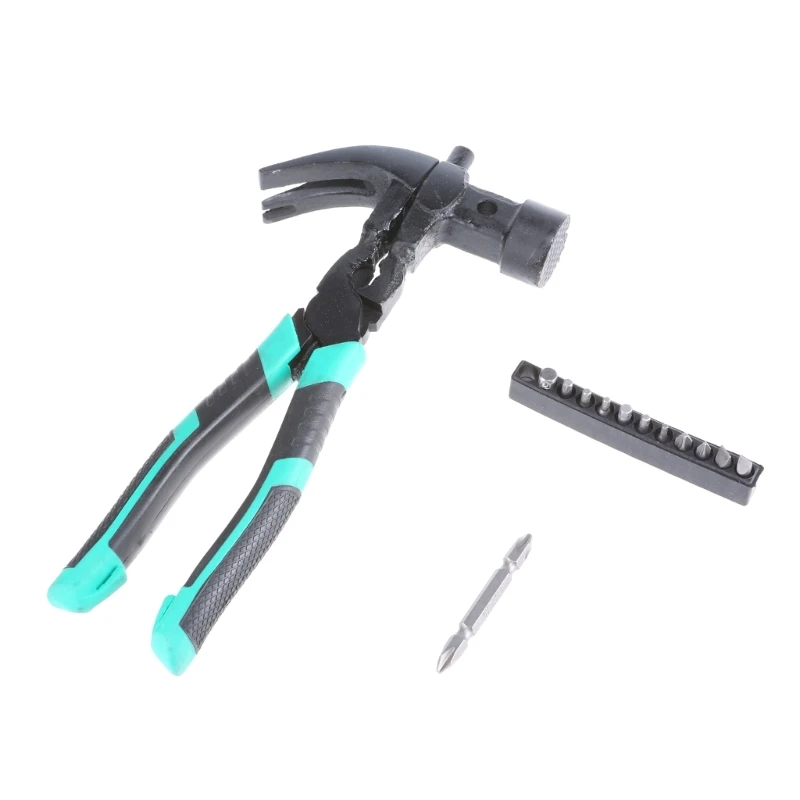 Portable Multitool Claw Hammer with Interchangeable Head Driver Combination