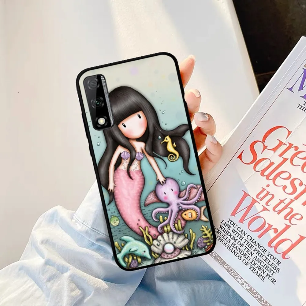 S-Santoro Cute Girl G-Gorjuss Phone Case For Huawei Y9 6 7 5 Prime Enjoy 7s 7 8 Plus 7a 9e 9plus 8E Lite Psmart Shell