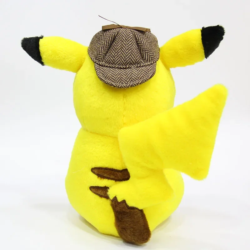 28CM Pokemon peluche Detective Pikachu peluche bambole carine film Anime farcito cartone animato Kawaii pokragon ragazza giocattolo di compleanno regalo