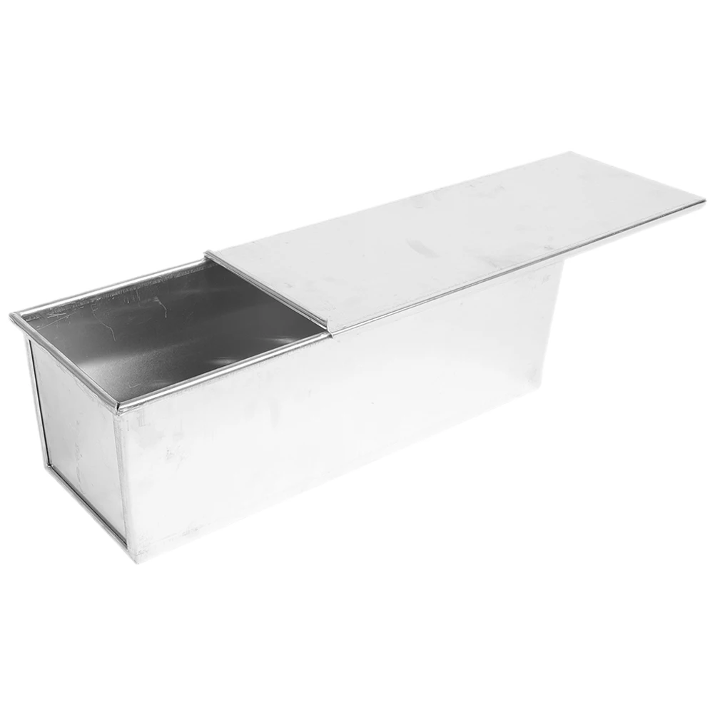 

Bread Box Mold Loaf Pan Bakeware Rectangular Silver Reusable Toast Non Stick Metal Large Capacity Even Heating Home Baking
