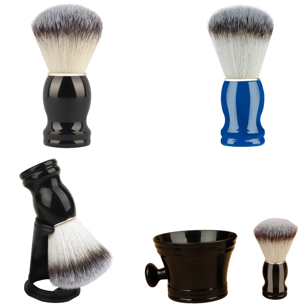 

Men Shaving Brush Facial Razor Brush Soft Bristle Beard Trimming Brush Ergonomic Handle for Home Shaving