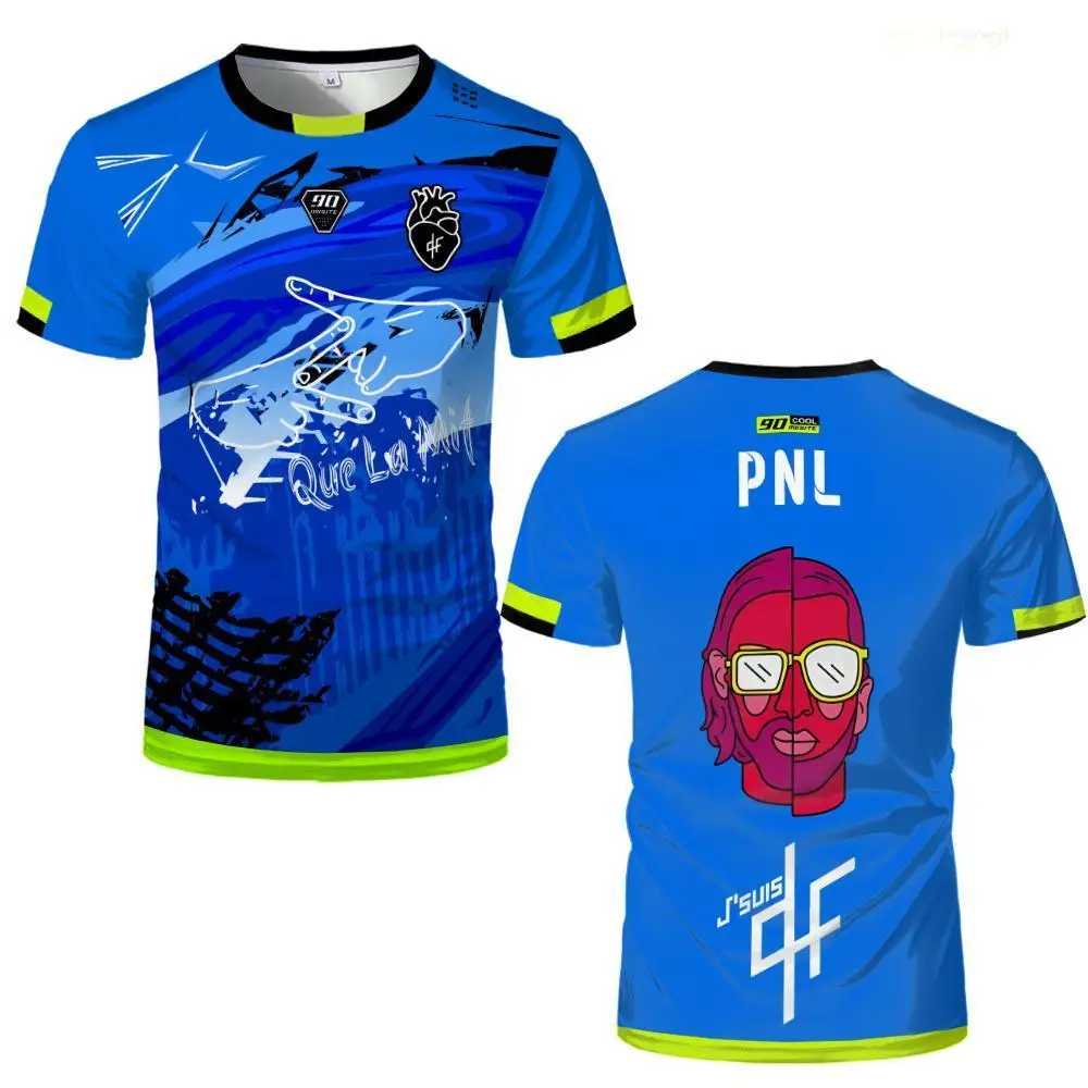 90-minütiges PNL QIE 3D-Druck Sport Schnelltrocknendes, atmungsaktives Herren-T-Shirt Outdoor-Fußballtrikot Eltern-Kind-Kurzarmkleidung Oberteil – Detail 6