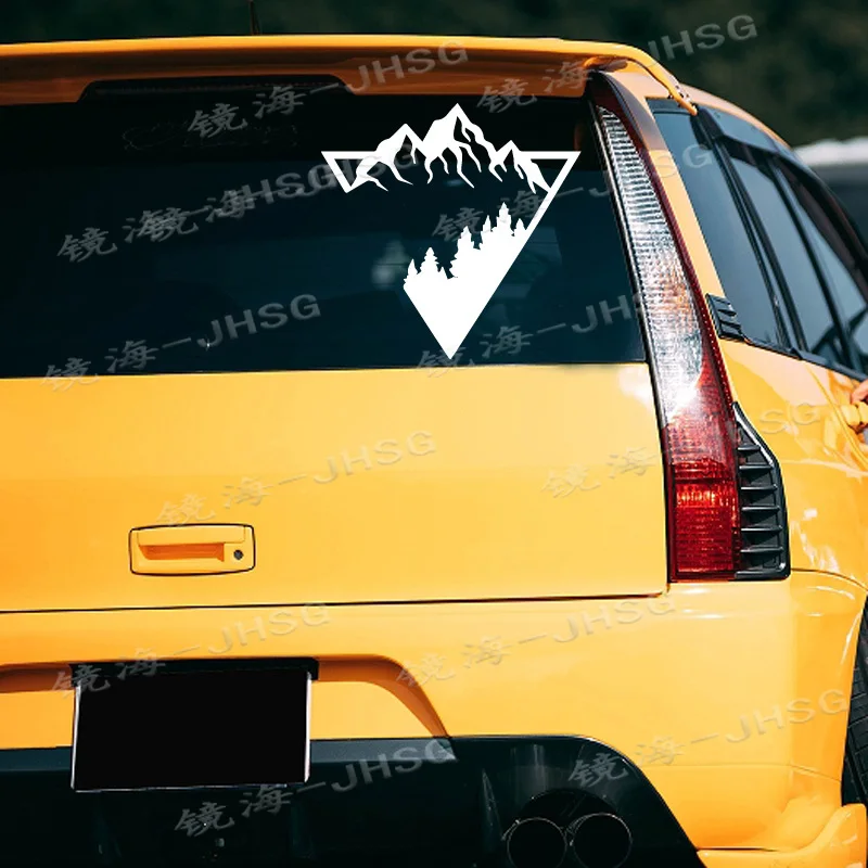 Mountain Forest Car Sticker Outdoor Adventure Nature Vinyl Decal Waterproof for Car Window Door Bumper Truck Auto Decor