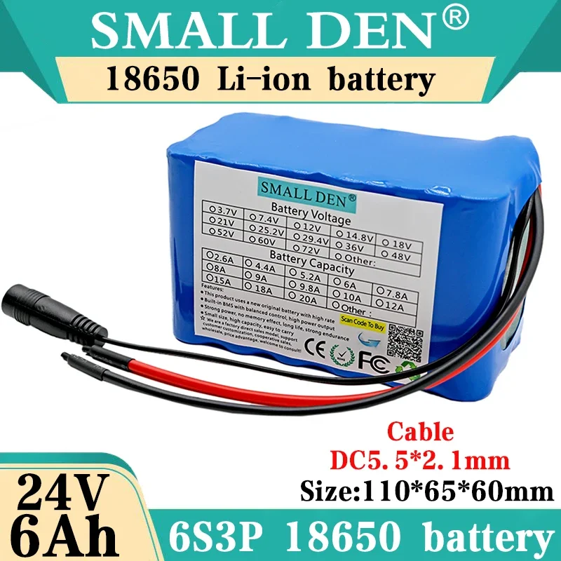 

NEW Portable Super 24V 6000mah Battery Rechargeable Lithium Ion Battery Pack Capacity DC 25.4v 6Ah CCTV Cam Monitor battery