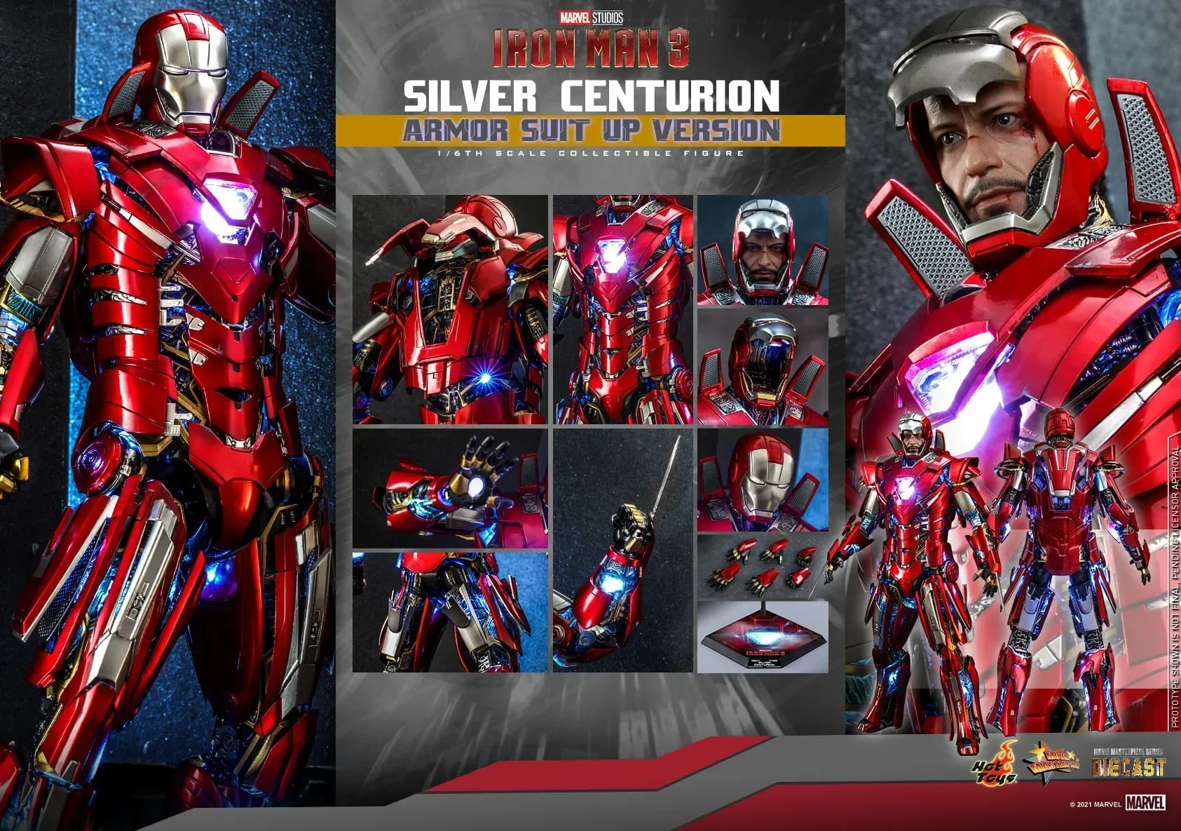 

Hottoys 1/6 Mk33 Iron Man Mms618 3 Centurion Explosive Armor Version Marvel Action Figures Model Collection Hobbies Toy Gifts