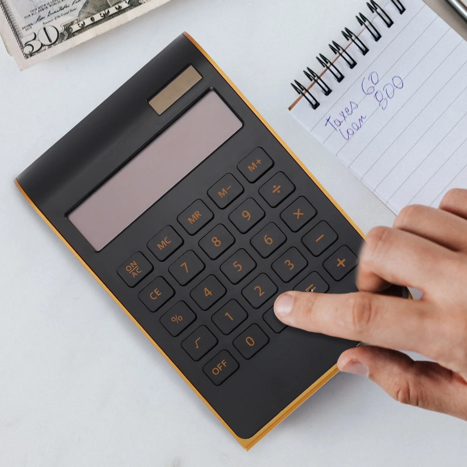 آلة حاسبة تعمل بالطاقة الشمسية مكونة من 10 أرقام، عرض واضح، استجابة سريعة، تصميم خفيف الوزن للاستخدام في المكتب والمدرسة والمنزل، أداة العد الأساسية #2