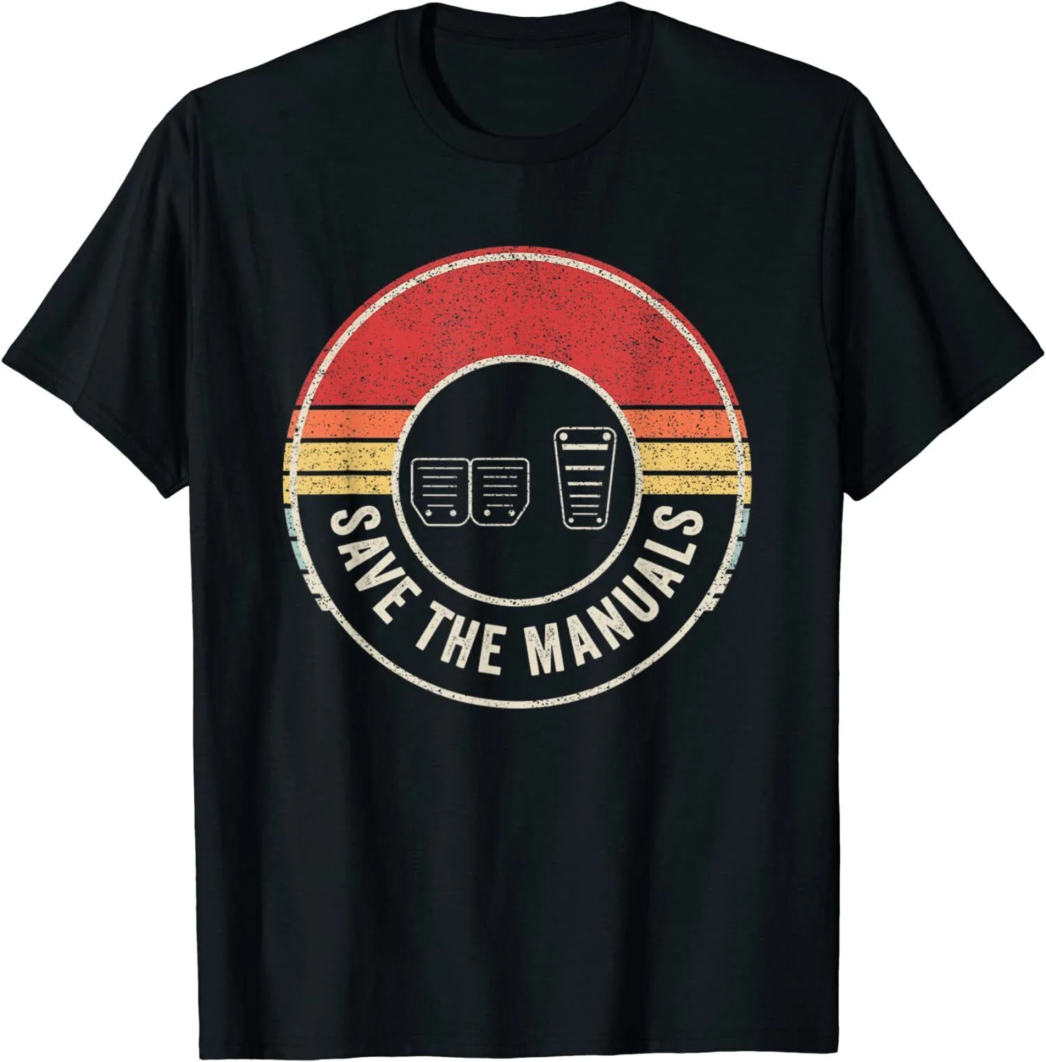 Car Lover Gift Vintage Retro Save The Manuals Stick Shift T-Shirt