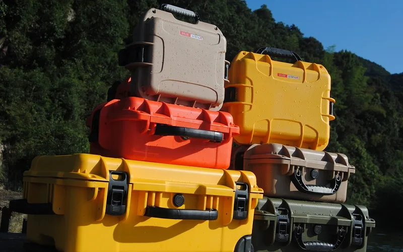 595x387x245MM Amarelo IP68 Caixa de arma rígida de plástico à prova d'água com caixa de ferramentas OEM personalizável de espuma