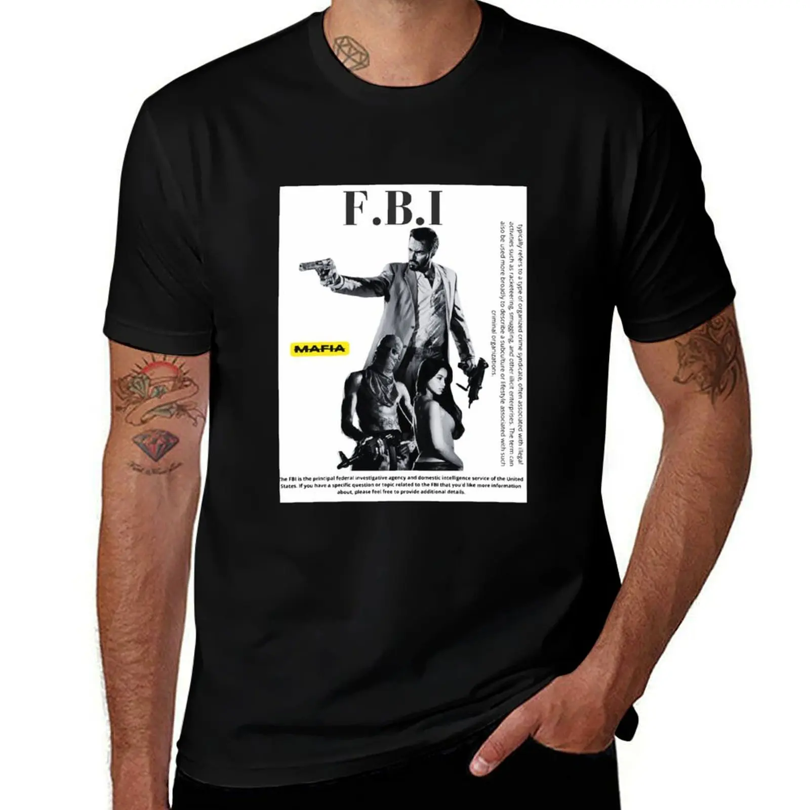 

Federal Bureau of Investigation (F.B.I) Max Payne avatar NUMBER(5) T-Shirt man t shirt graphic cotton t shirts high quality