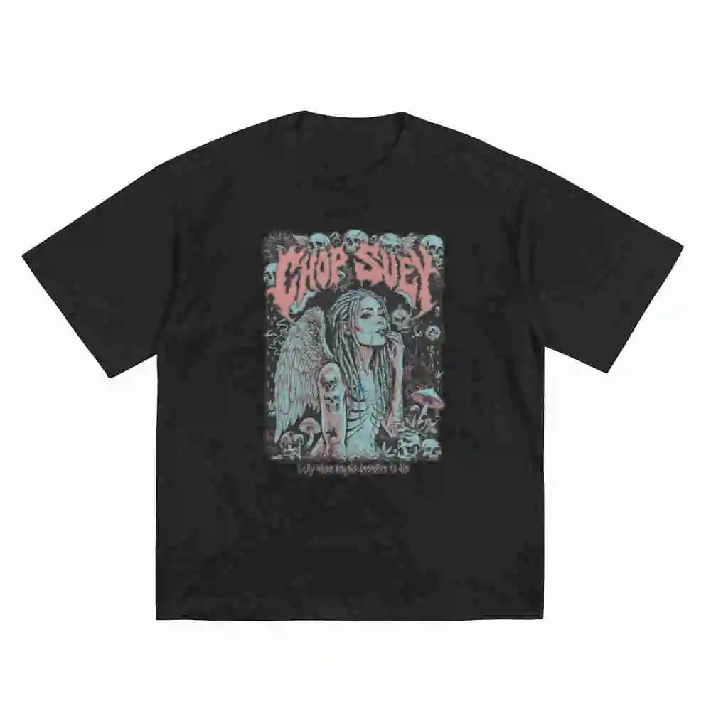 System Of A Crying Angel Chop Suey Rock Band Gothic Nu Metal Short Sleeve Tee 100% Cotton T-Shirt