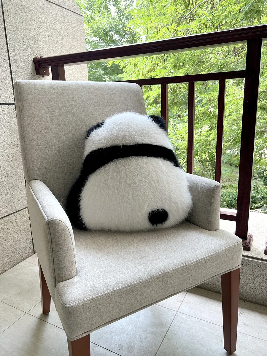 Panda throw pillow waist cushion cute sofa girl plush doll living room decoration birthday gift