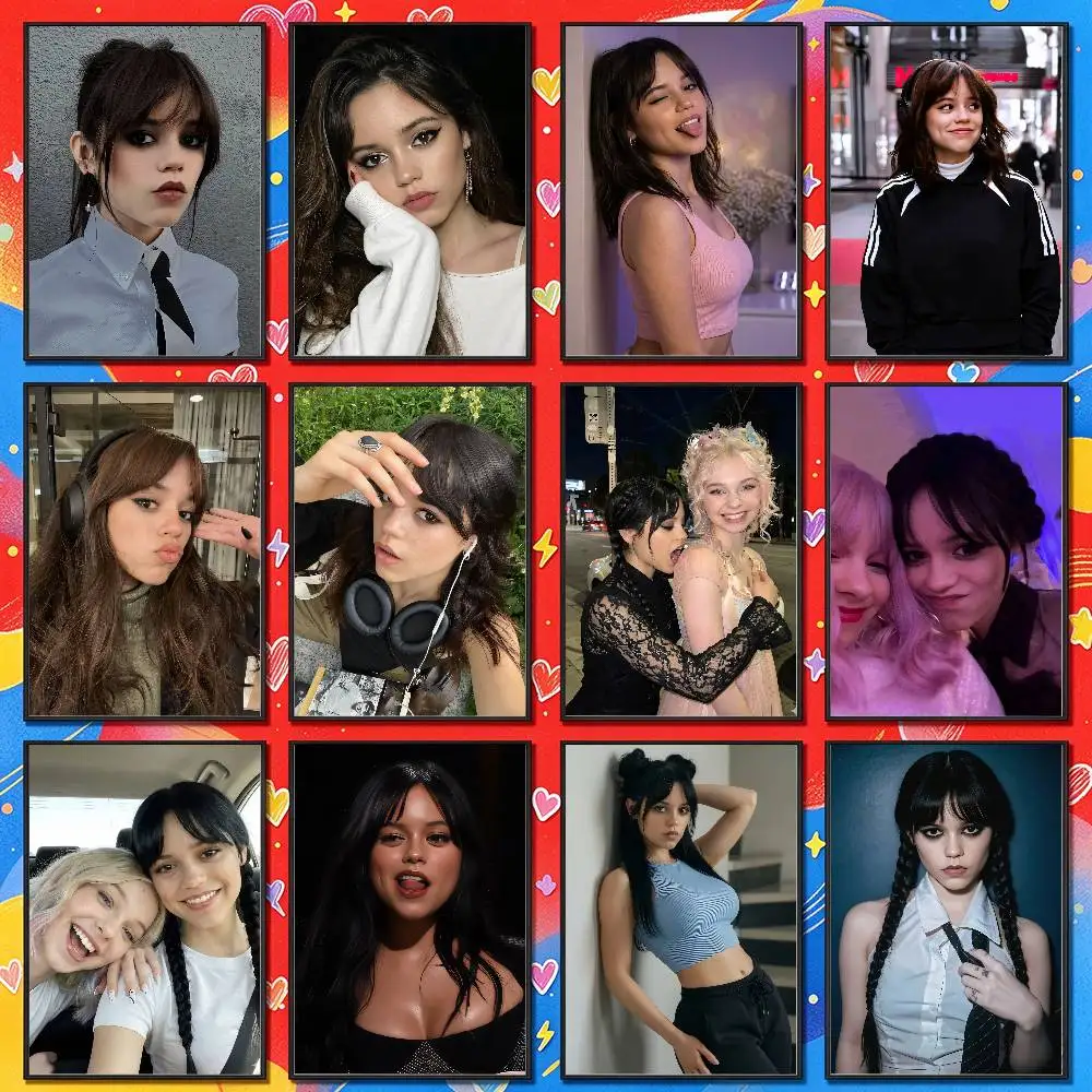 For Jenna Ortega Poster Sticker Cover Bars Custom Film Self-adhesive Ornament Collectibles Playbill