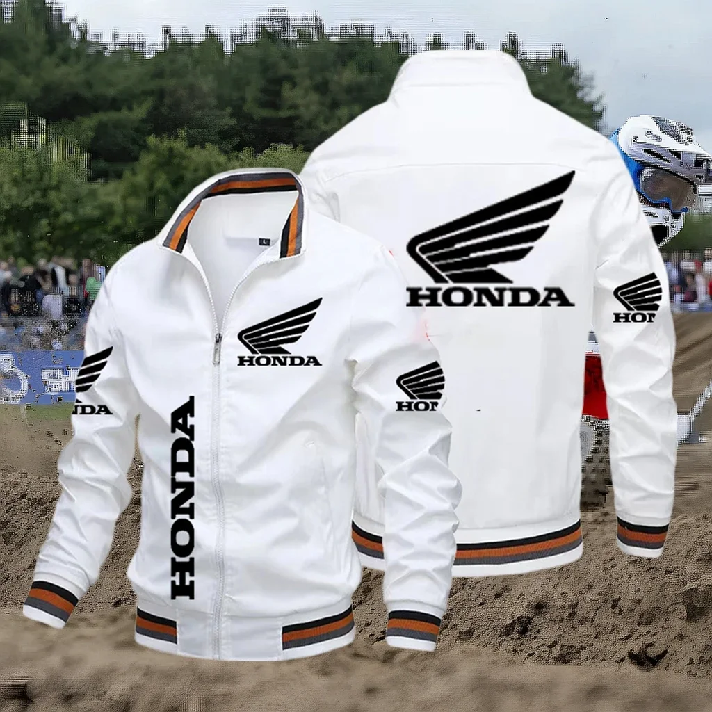 

Мужские и женские мотоциклы, куртки Honda, пальто с капюшоном с принтом Bondi, простой и модный, стиль бейсбольной спортивной одежды, новинка
