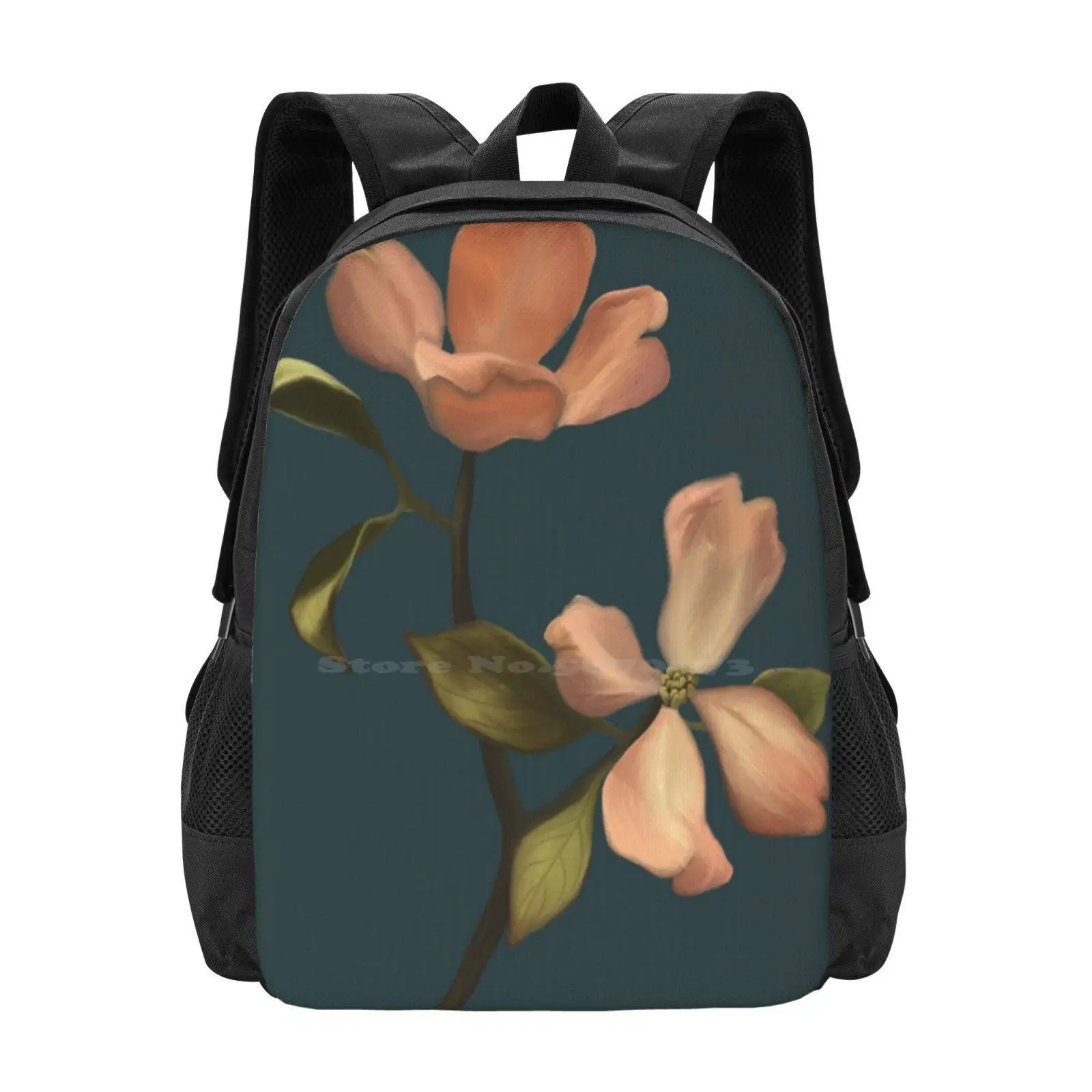 Flowering Dogwood Prints Hot Sale Schoolbag Backpack Fashion Bags Flowering Dogwood Plant