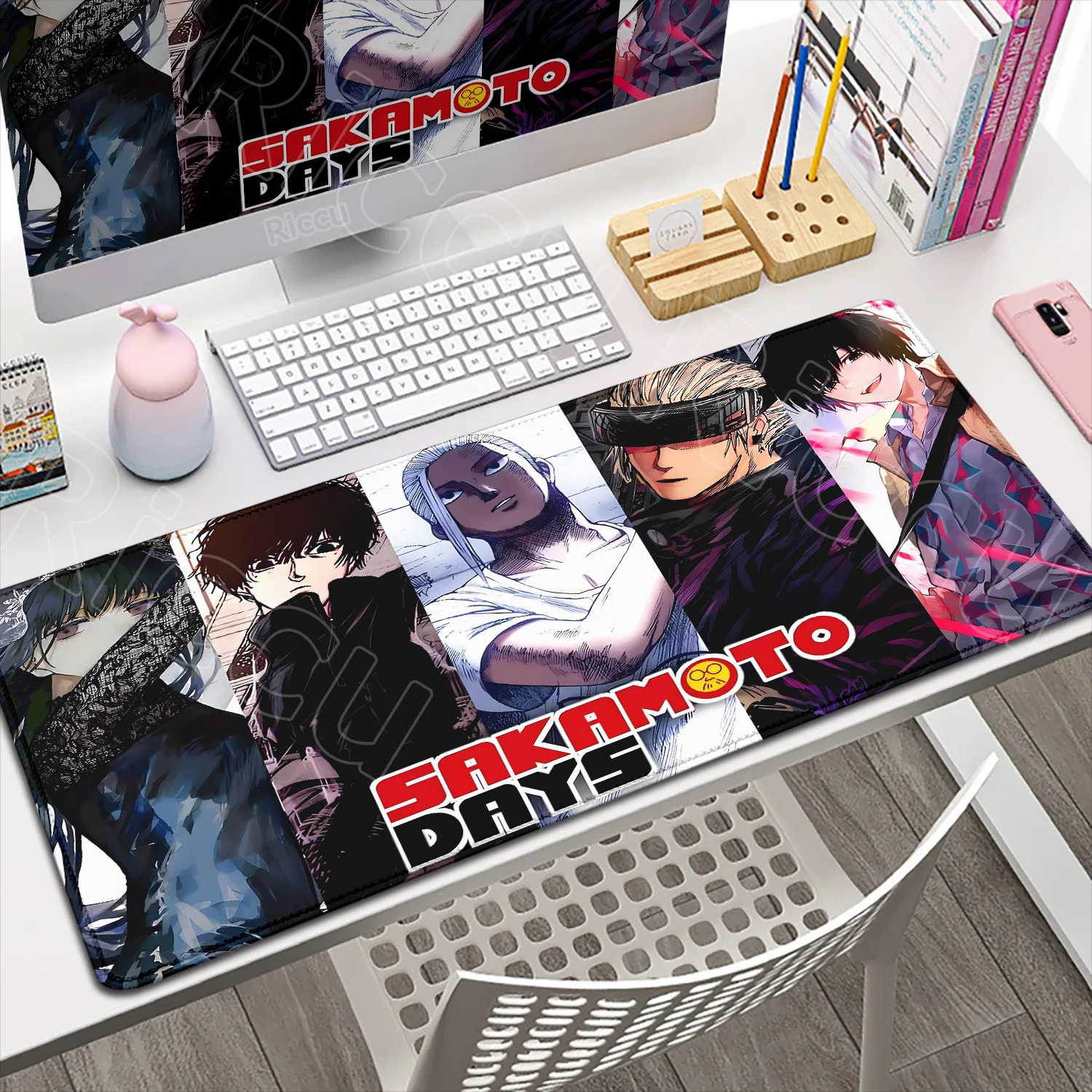 

HD New Anime Sakamoto Days Mouse Pad Gaming Locking Edge Large Computer Gamer Non-slip Rubber Mousepad Laptop Gaming PC Desk Mat