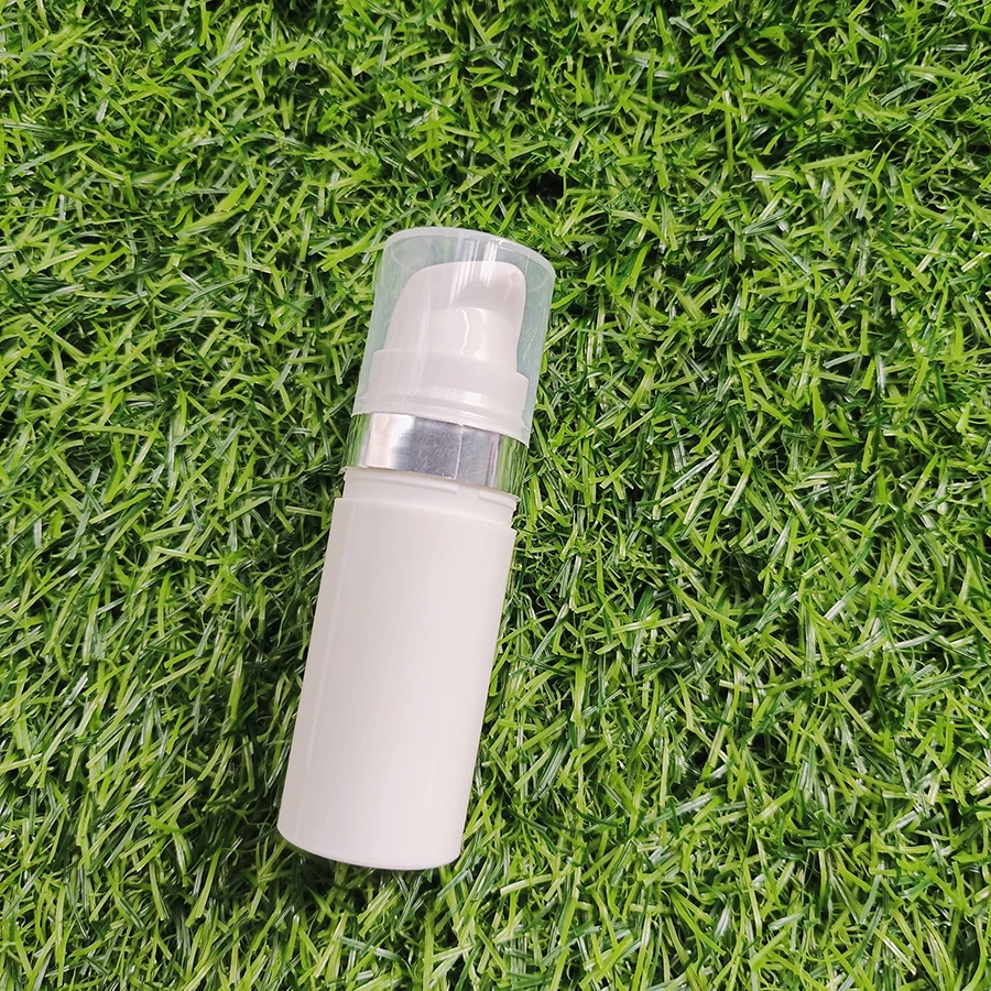 5/10/15ml recarregável branco preto loção garrafa soro de cuidados com a pele bomba mal ventilada garrafa com borda ouro tira loção toner recipiente