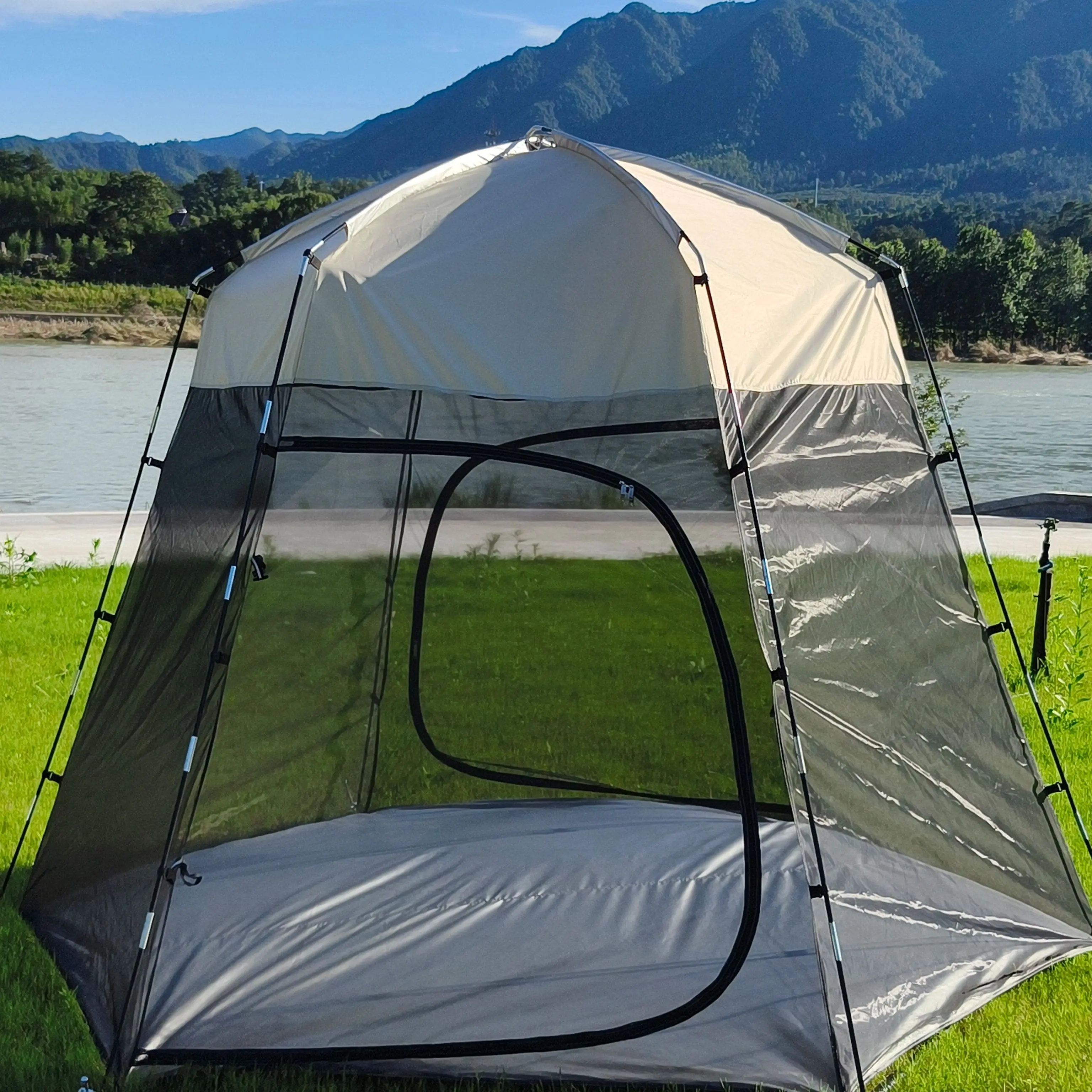 Full Mesh Tent, Lightweight 8 Person Screen House Gazebo,Igloo Screened Canopy Tent with Mosquito Netting Sides, Sun Shelter