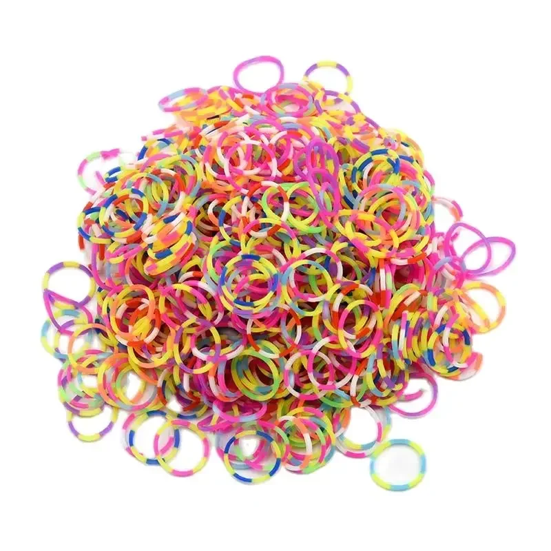 600 Pcs DIY Toys Rubber Loom Bands Set Kid Bracelet Silicone Rubber Bands Elastic Rainbow Weave Loom Bands Toy Children Goods