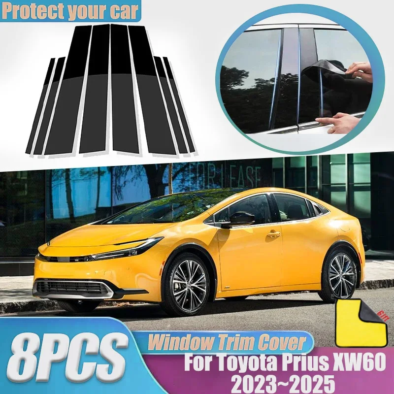 

Car Window Trim Cover B C Pillar Posts Center Column Sticker Car Accessories For Toyota Prius XW60 Accessories 60 2023 2024 2025