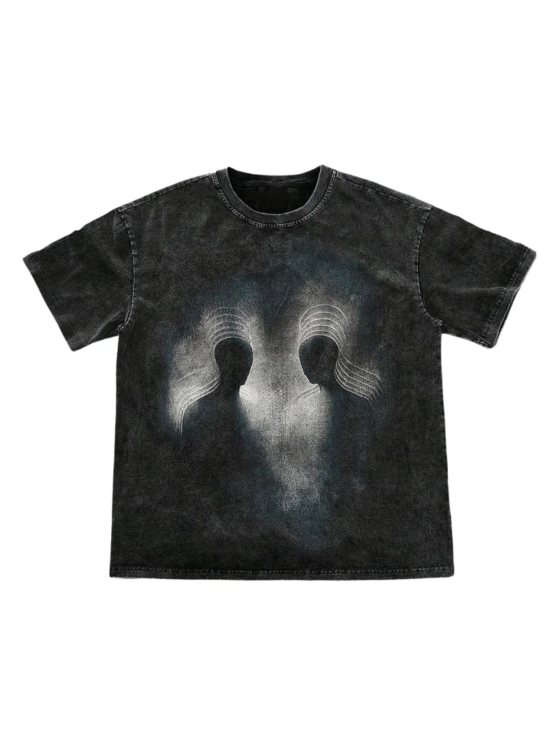 

Men's Graphic Oversized Short Sleeve Tee Shirt Y2K Vintage Cool Acid Wash Streetwear T-Shirts Neck Couple Style Street Cyberpunk