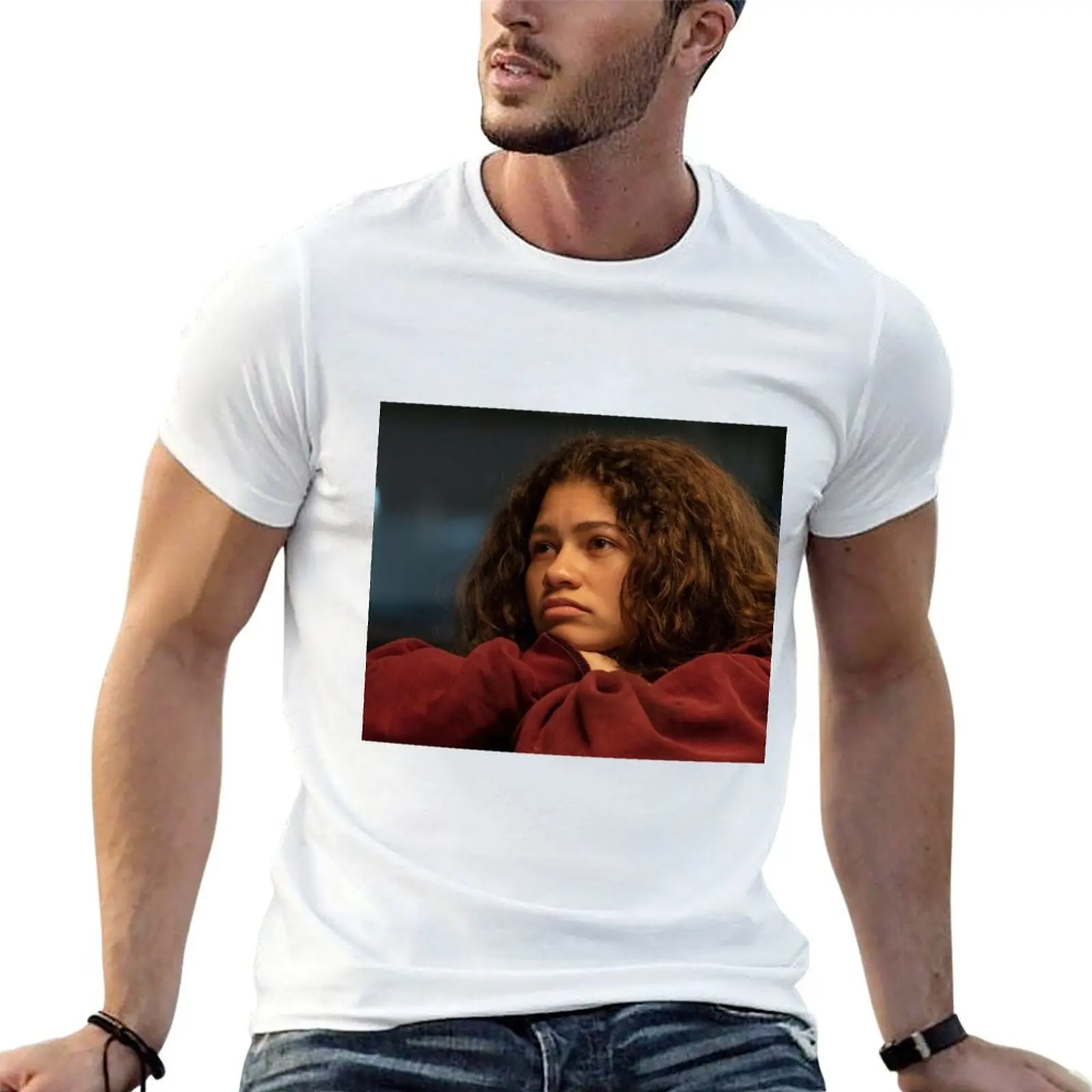

- mens for graphic T-Shirt shirts t t man Zendaya printed Euphoria shirts