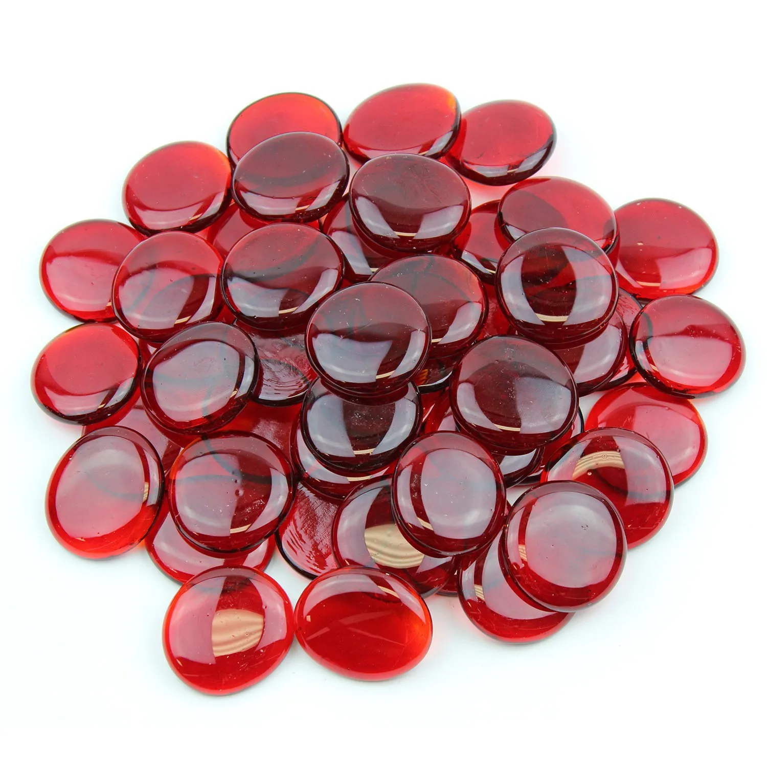 25Pcs /lot 18mm Aquarium Decoration Stones Glass Stones Fake Crystals Gems Vase Garden Pebble Stones