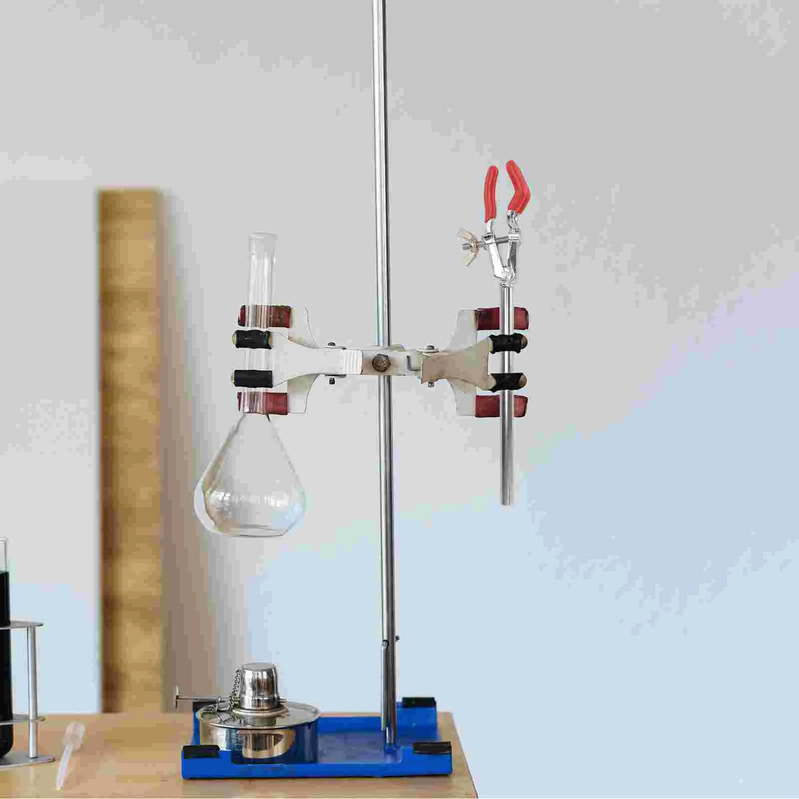 Zacisk z trzema szczękami Stojak laboratoryjny Klips Akcesoria Zlewka Sprzęt Kolba Materiały eksploatacyjne Uchwyt chromowany ze stopu cynku