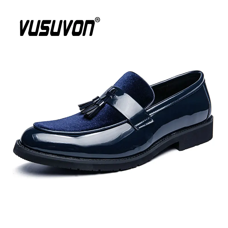 Men Casual Shoes Breathable Leather Tassel Loafers Business Office Flats For Boys Driving Moccasins Comfortable Slip On Black