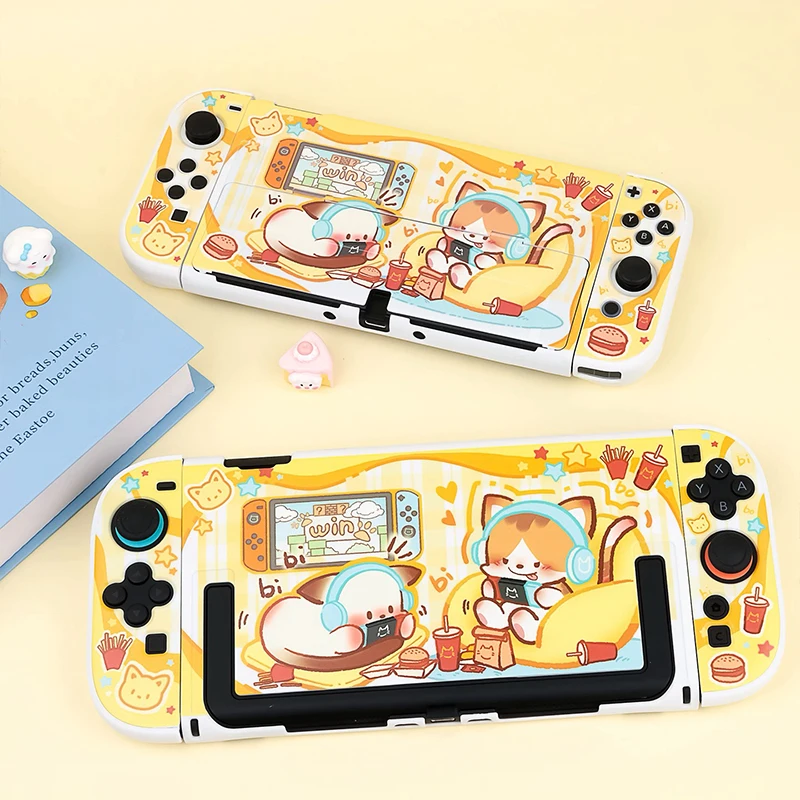 

Cute Catty Protective Case for Nintendo Switch 2 Shell Detachable Hard Case Put in Dock Case NS Switch 2 Game Accessories