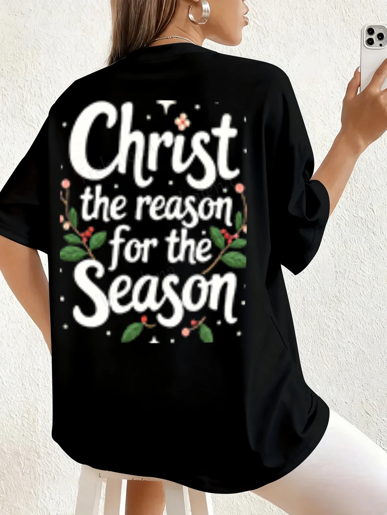 Dames T-shirt Christus de reden voor het seizoen Dames T-shirt