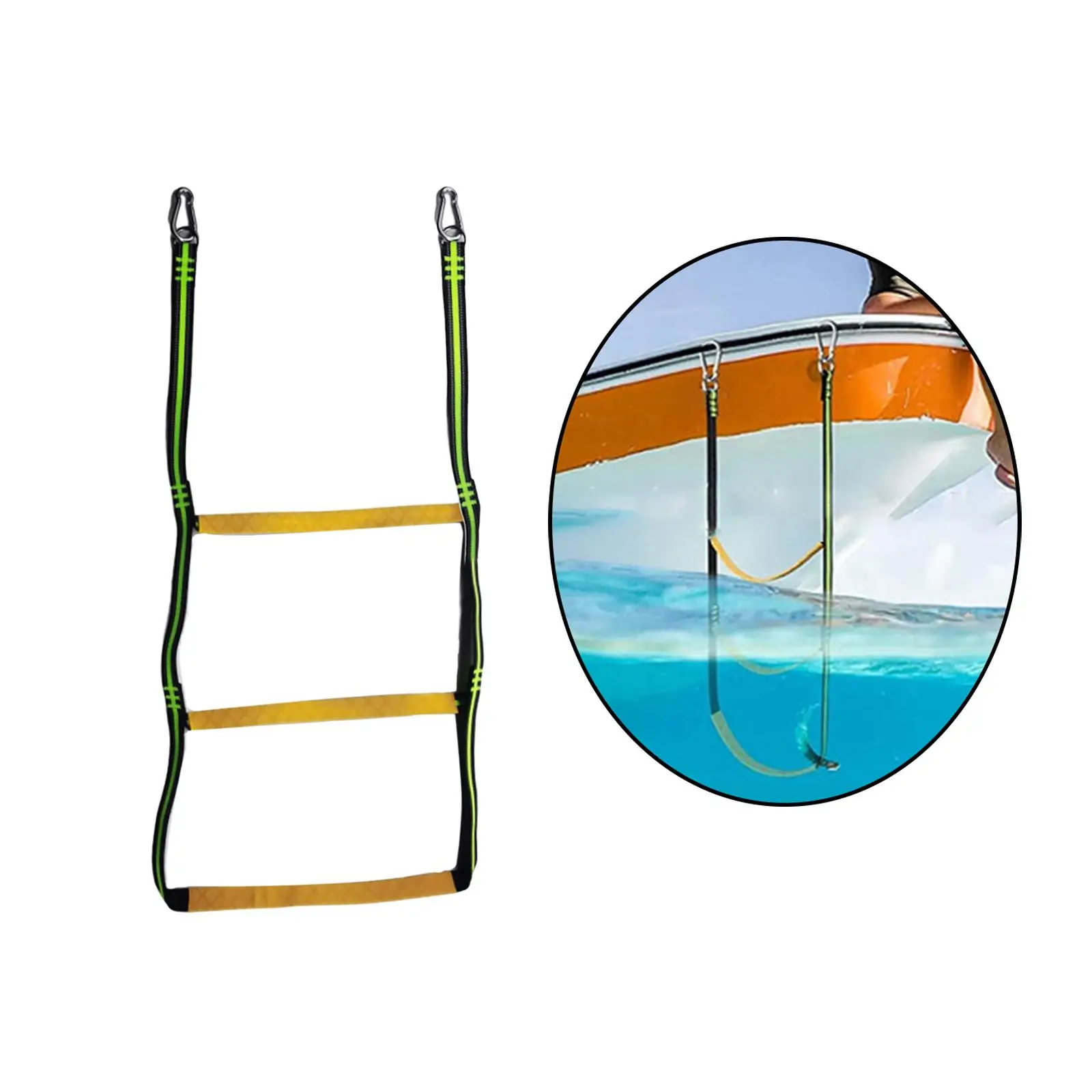 1PC Fire Ladder Portable Equipment Wakeboard Removable Fit for Kayak Motorboat Yacht Equipment Boat Ladder Boat Rope Ladder