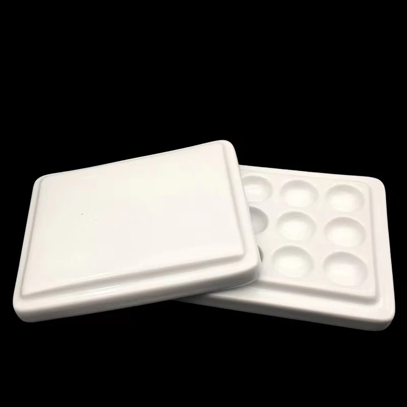 24 Holes Grooved Plate 12 Slots Ceramic Plate for Enamel of Porcelain Teeth in Lab