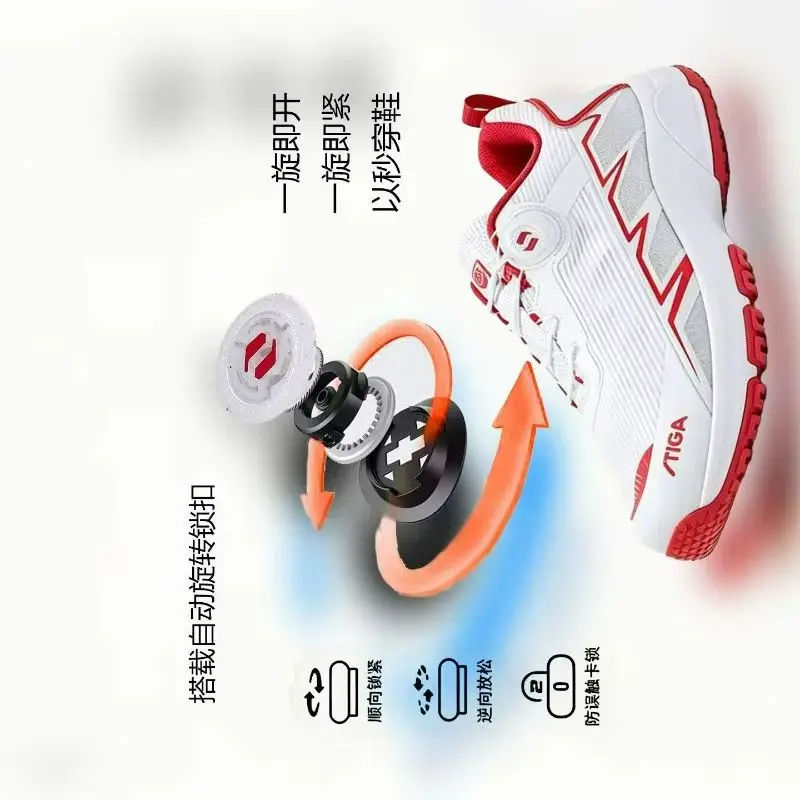 

Professional Table Tennis Shoes Men Women Non-Slip Badminton Trainers Couples Anti Slip Indoor Court Shoe Quick Lacing Sneakers