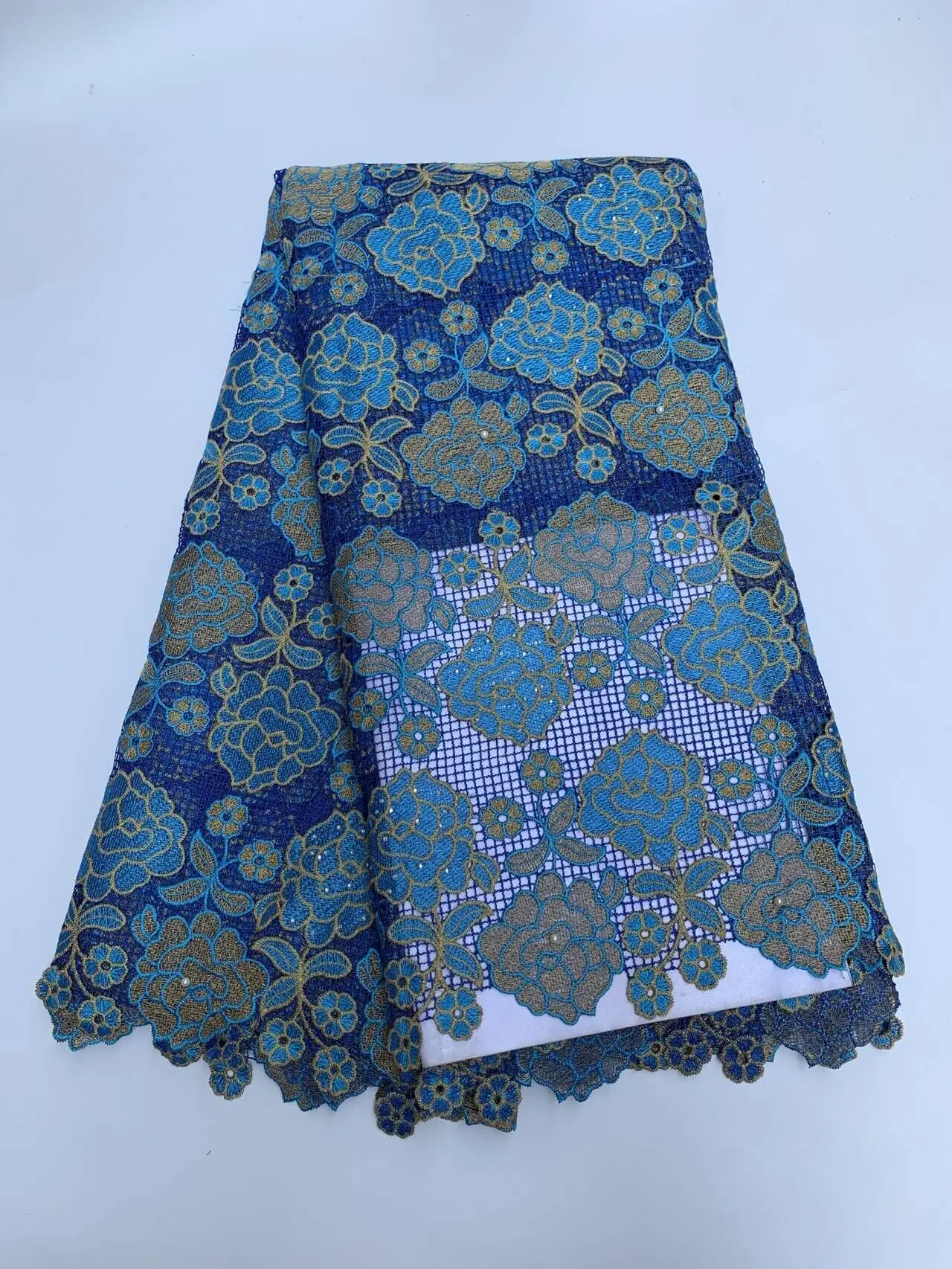 African Nigerian Tulle Lace Fabric,High Quality，Sequins EmbroideryBeaded, French GuipureWedding Party Dress, 5Yards, 2026