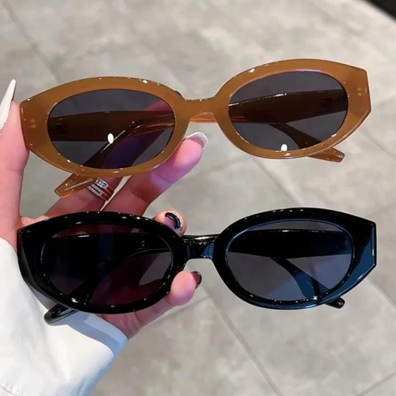 Vintage Oval Sunglasses for Women Fashion Retro Female Sun Glasses New Trendy Luxury Brand Designer UV400 Lady Shades Eyewear