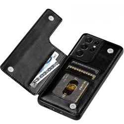 Card Wallet Leather Flip Case For Samsung Galaxy S24 Ultra S23 S21 S20 FE S22 Plus + Note 20 A73 A54 A53 A52S A52 A33 A15 A14 5G