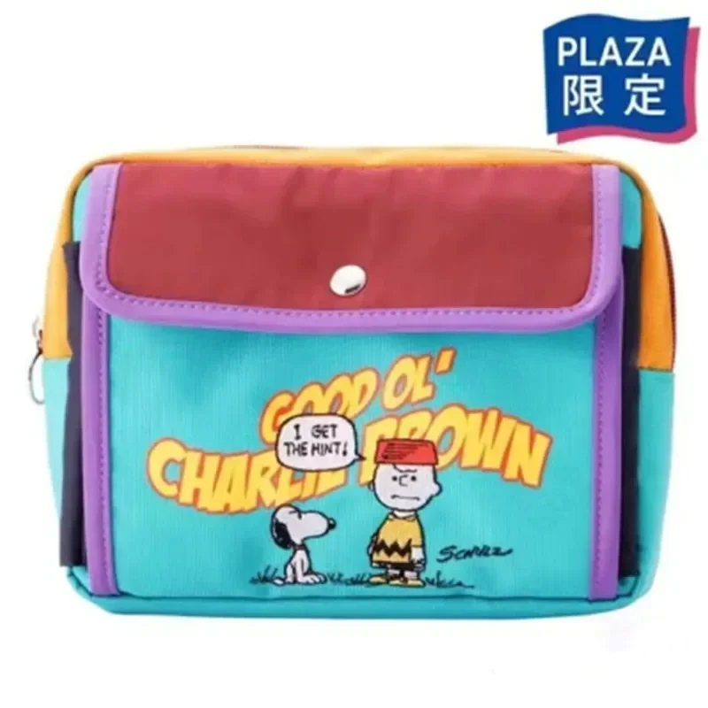 Snoopy  Color Contrast Coin Purse Card Bag wallet card holder Cosmetic Bag Cute Embroidered Clutch Multifunctional Storage Bag