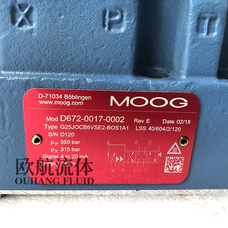 M O O G D672-0017-0002 electro-hydraulic servo valve