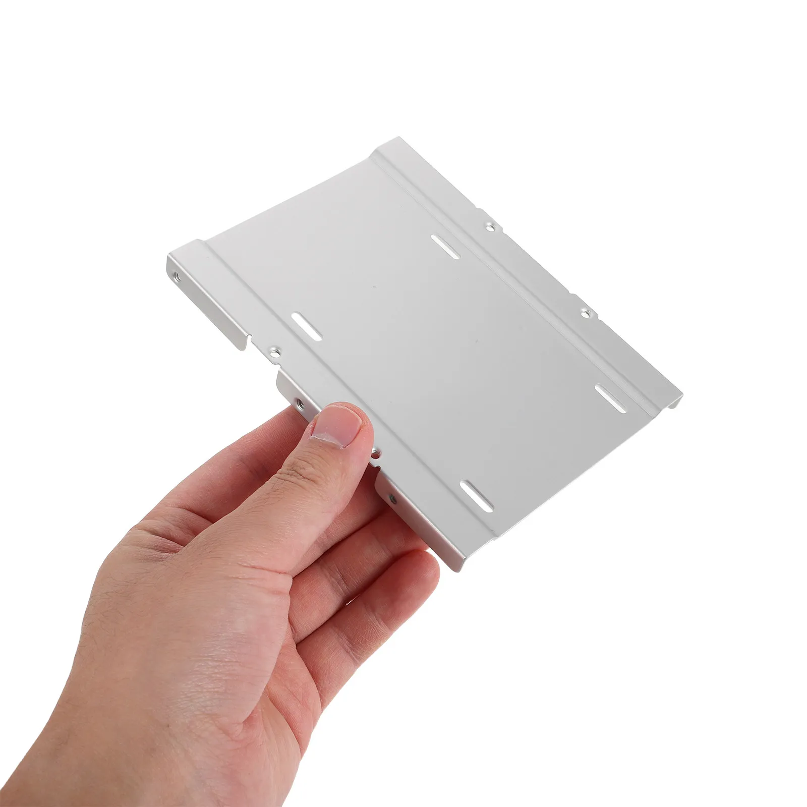 2Pcs High Efficiency Aluminum SSD Mounting Bracket Supports 2.5 Inch SSD in 3.5 Inch Drive Bay Desktop Pc Hard Drive Tray Holder